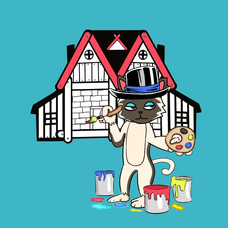 Katze Maler Berufe Arbeitsbereich Job