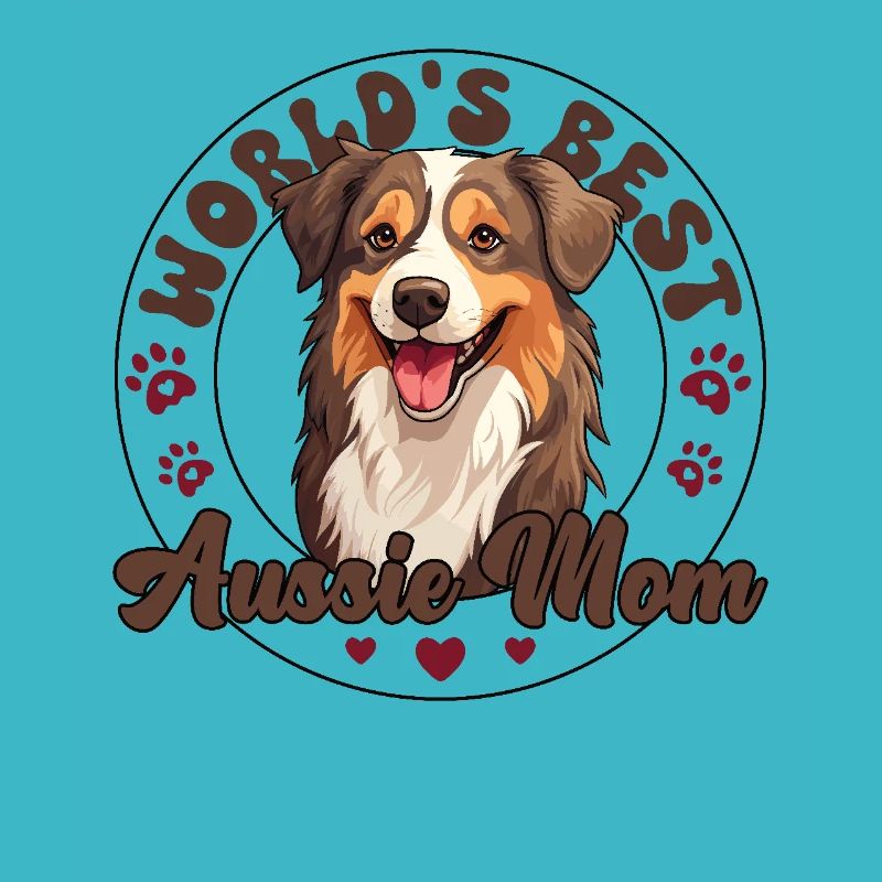 Australian Shepherd Blue Merle Dog Aussie Mom