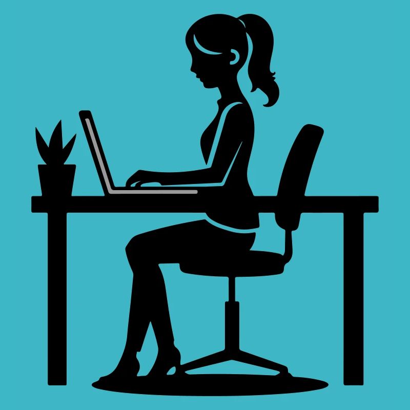 Woman Computer Job