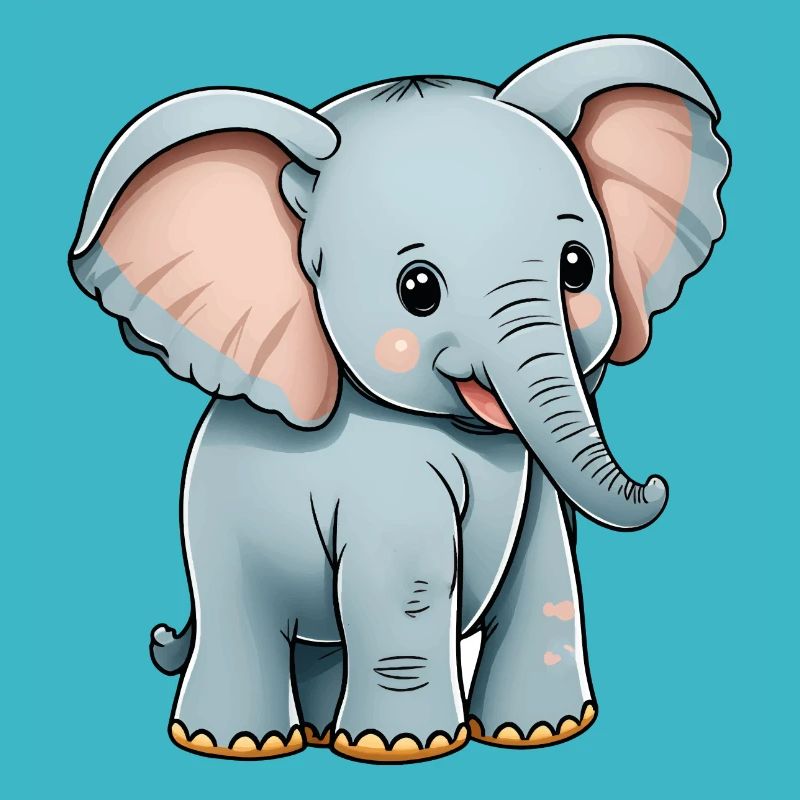 Éléphant totalement mignon