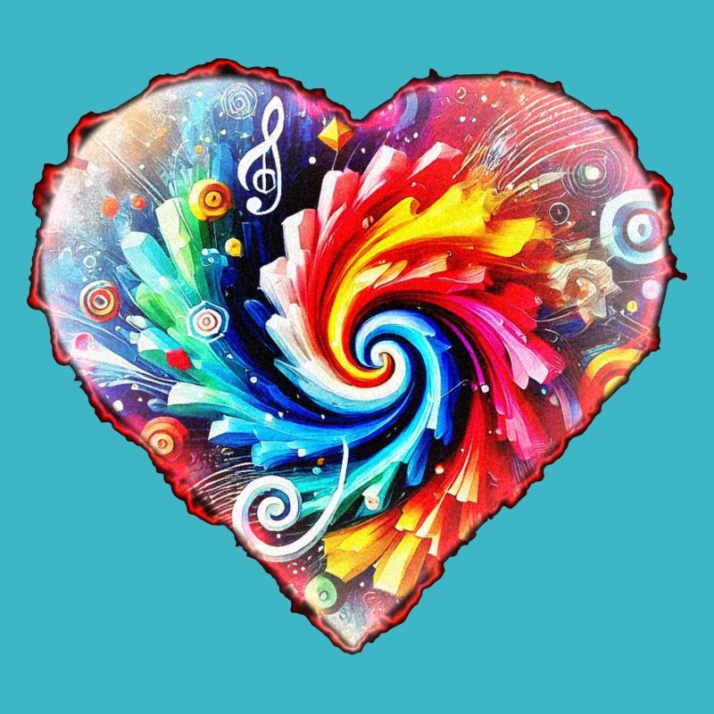 Psychedelisches Regenbogenherz