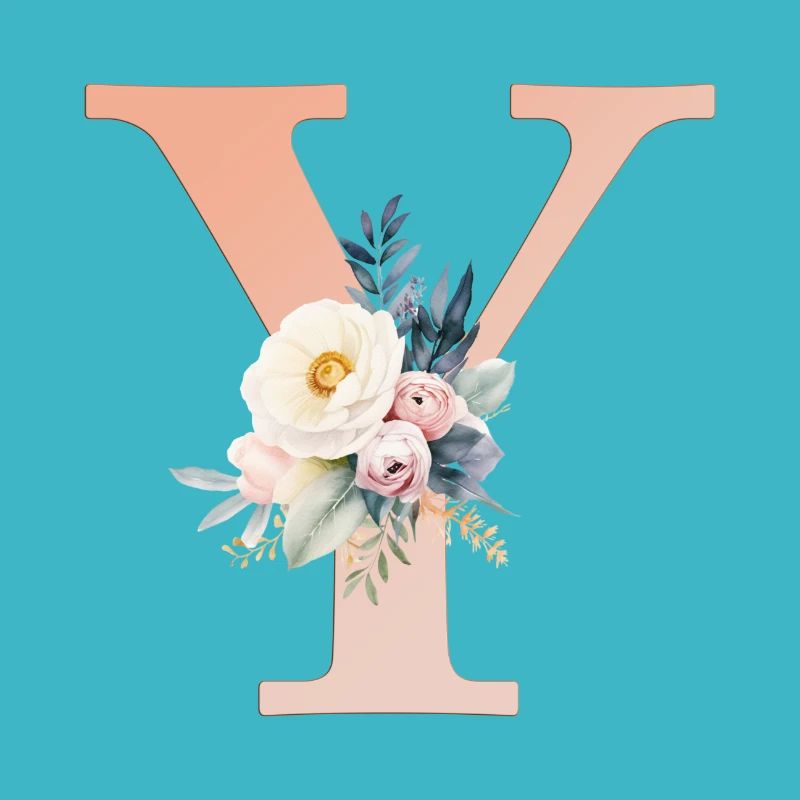 Y Monogramm , Floral, Boho