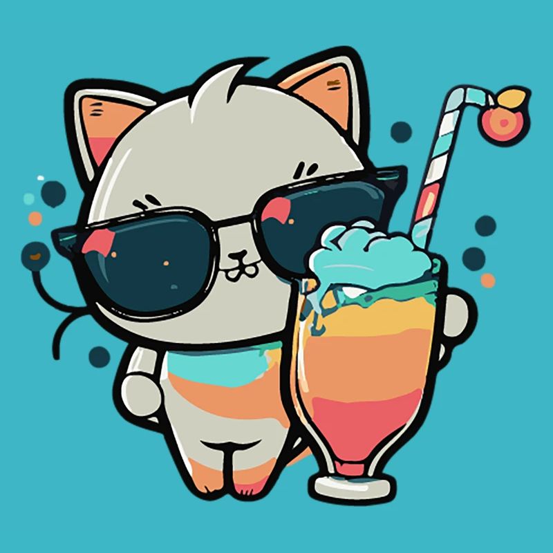 Le chat le plus cool de la plage