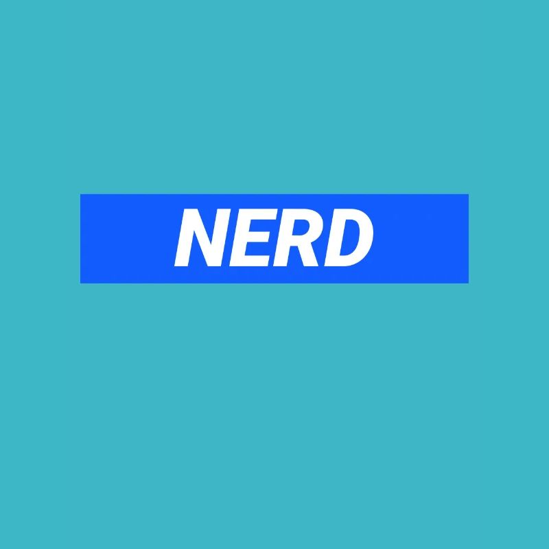 Nerd Geek Funny Blue Design