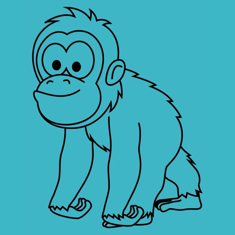 Orangutan monkey comic
