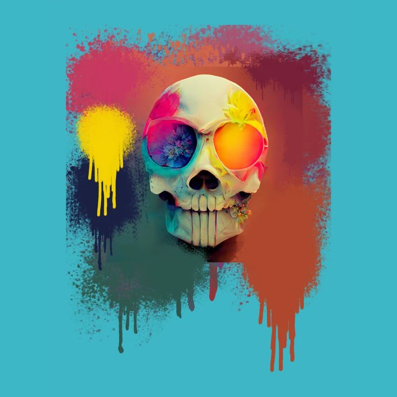 rainbow skull