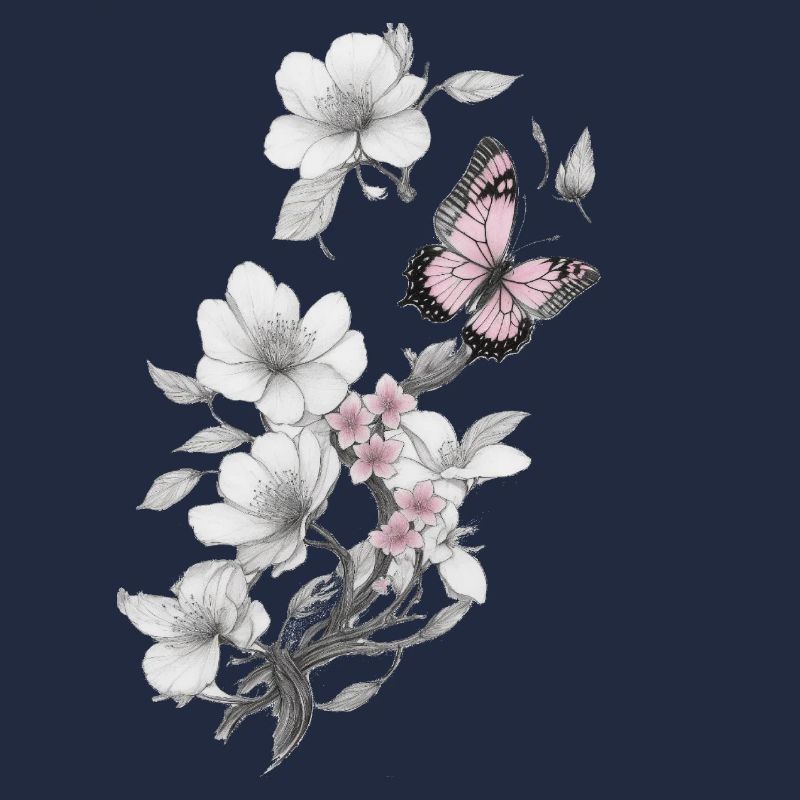 Schmetterling mit blume