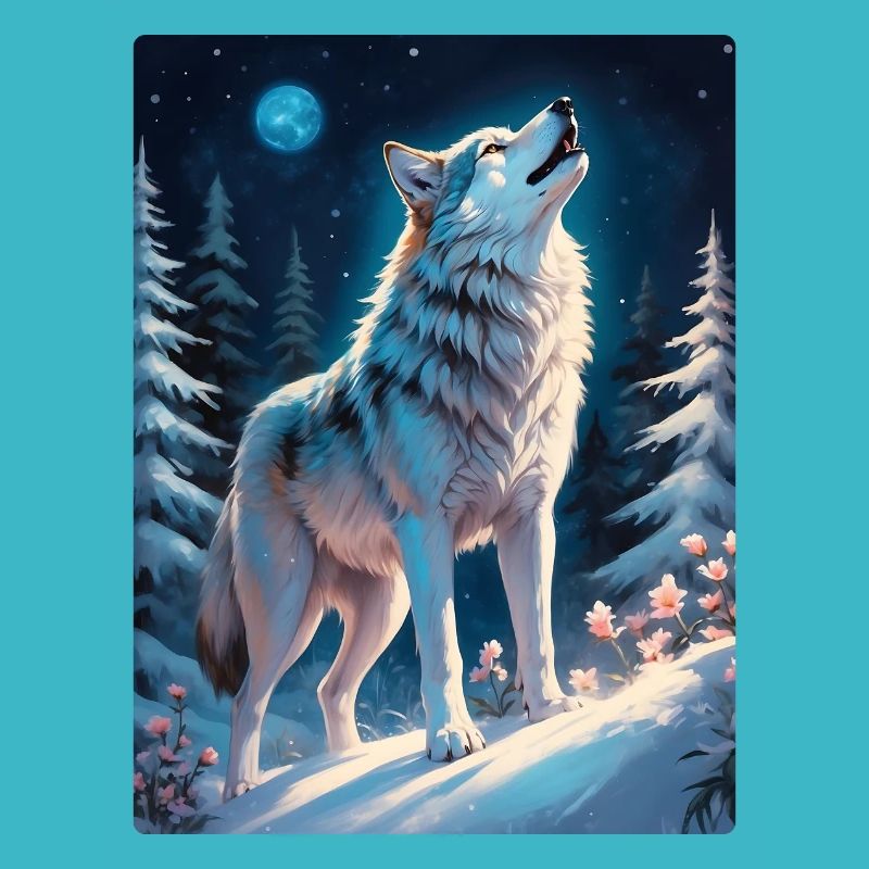 Winterlandschaft Wolf 1.2