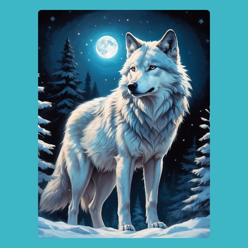 Winterlandschaft Wolf 1.8