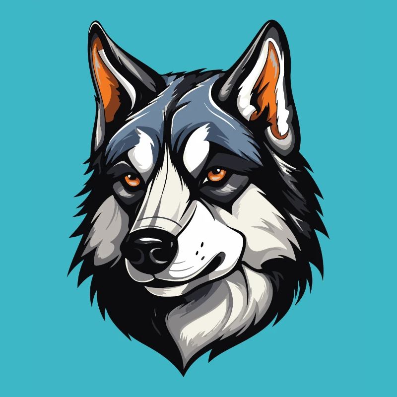 Husky Dog Head