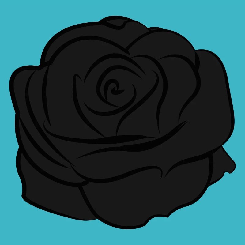 Schwarze Rose Design Garten Blume
