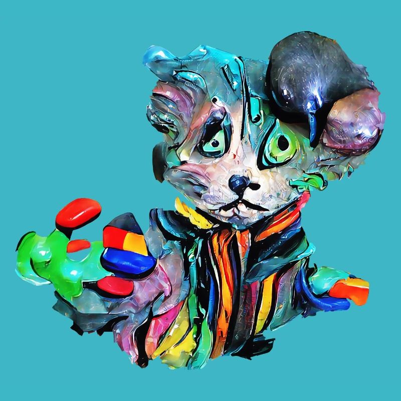 Colorful cat