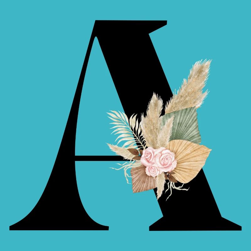 letter A flowery