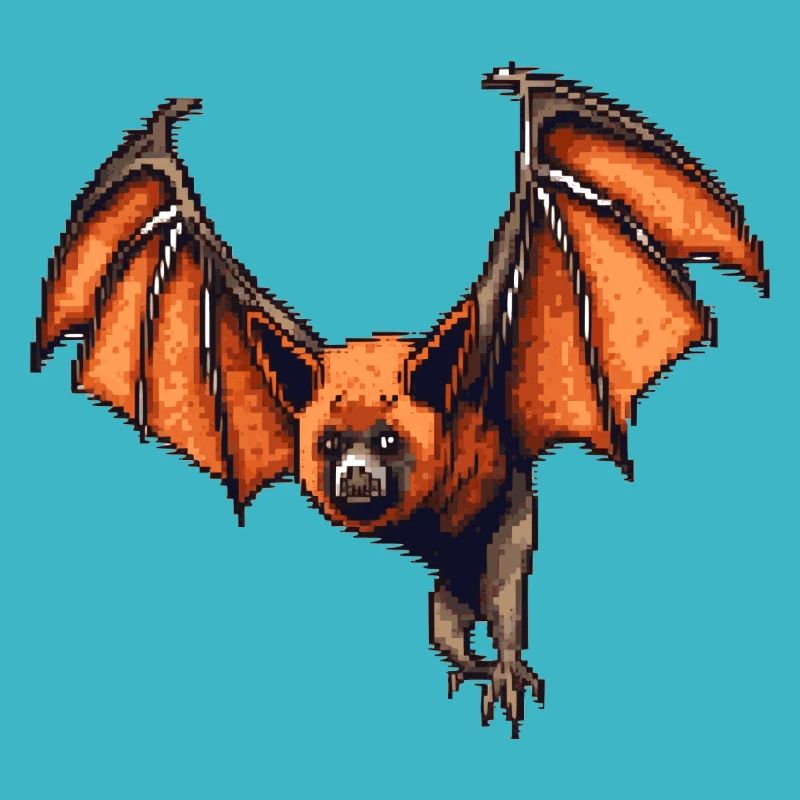 Flughund in alter 16 Bit Retro Grafik
