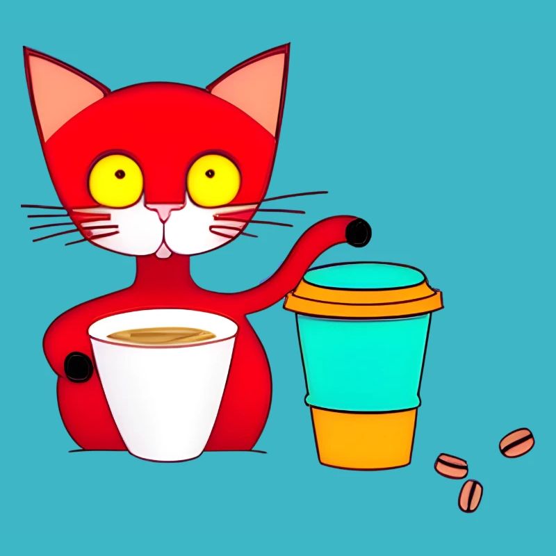 chat et café