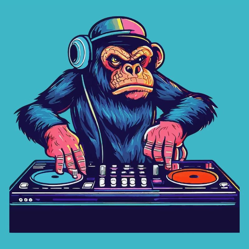 Chimpanzé DJ Gift Idea - DJ Monkey