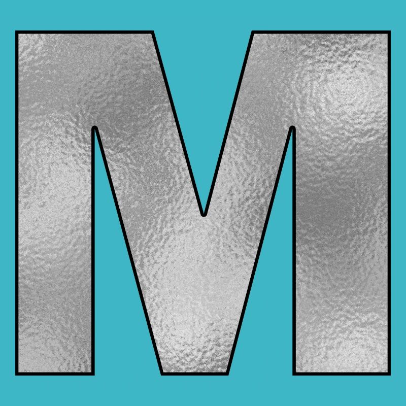 Buchstabe M Silber