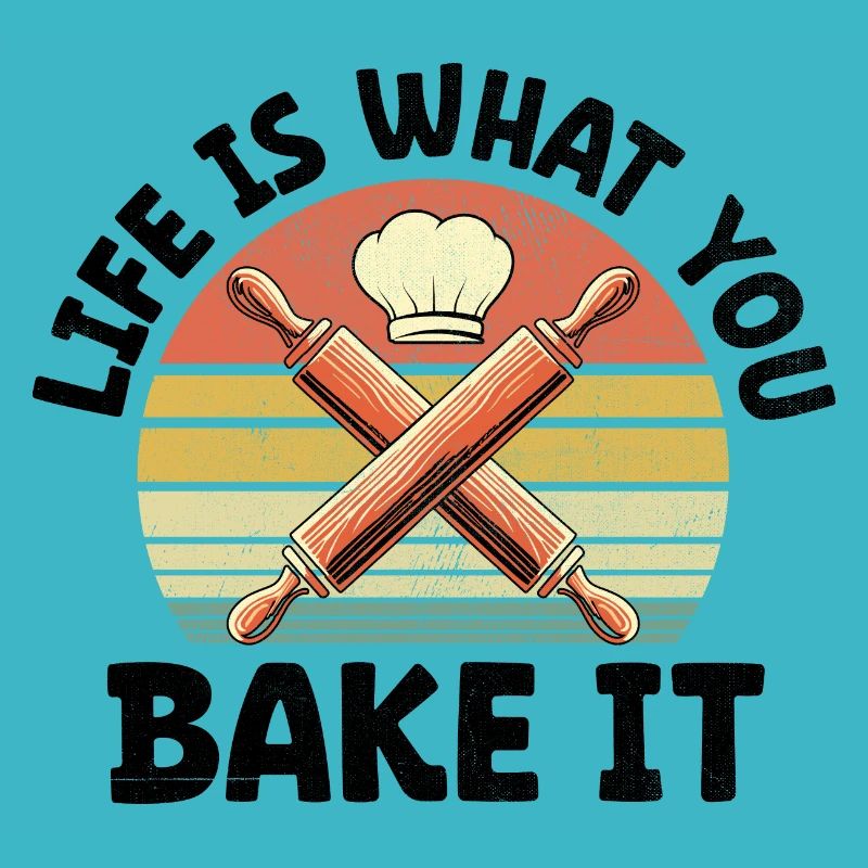 Das Leben ist, was du backst Es Gebäck Brot Backen Kuchen