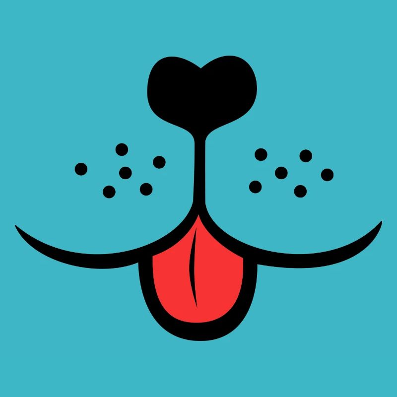 Museau d’animal avec la langue tendue