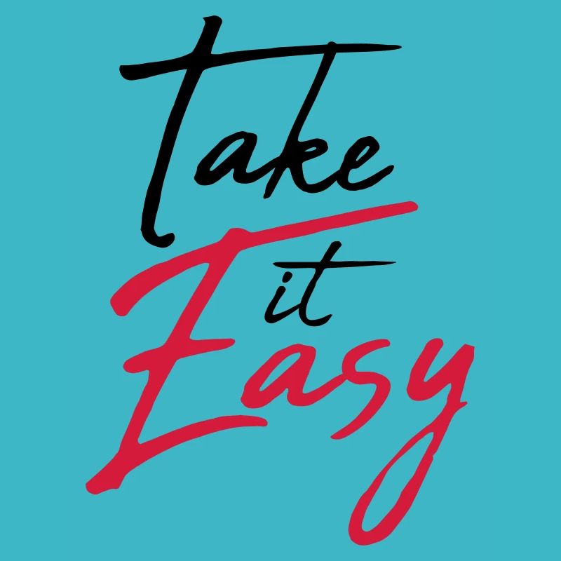ruhig cool take it easy logo design text chill ein