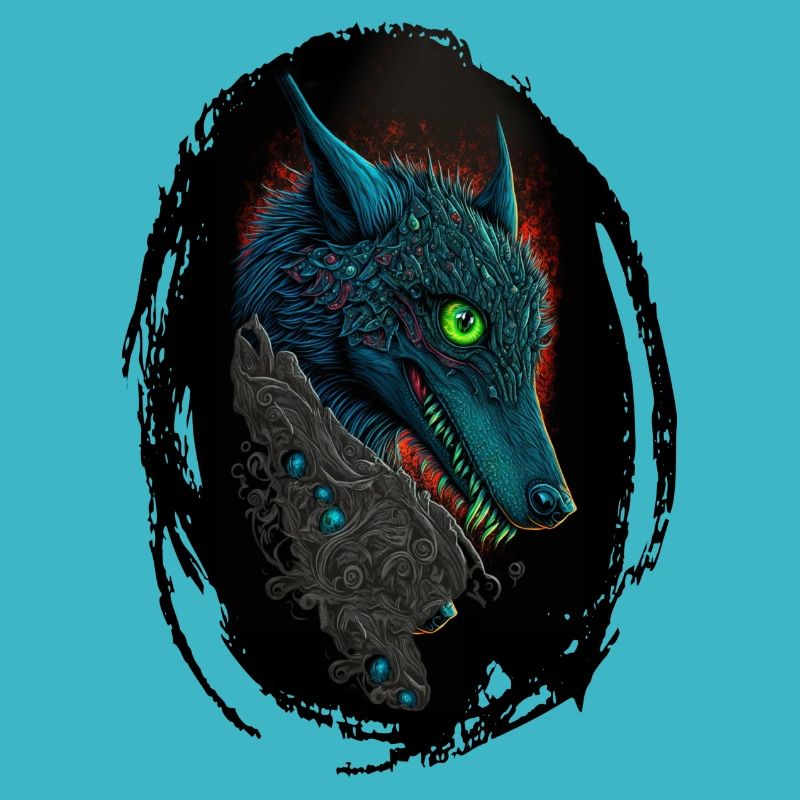 Blue Gothic Wolf
