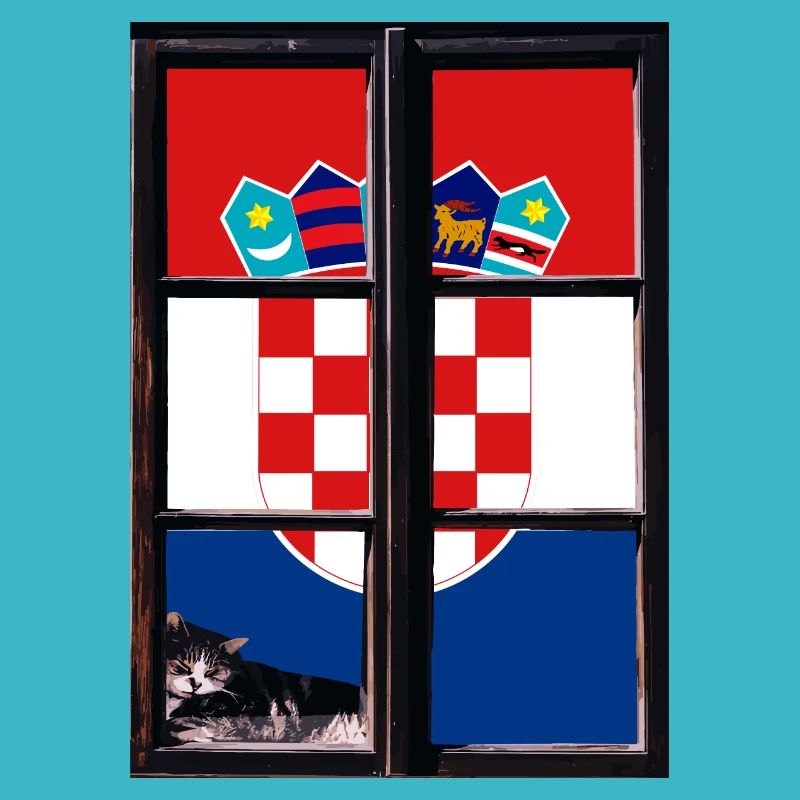 Drapeau Croatie Mer Adriatique Zagreb Drapeau croate