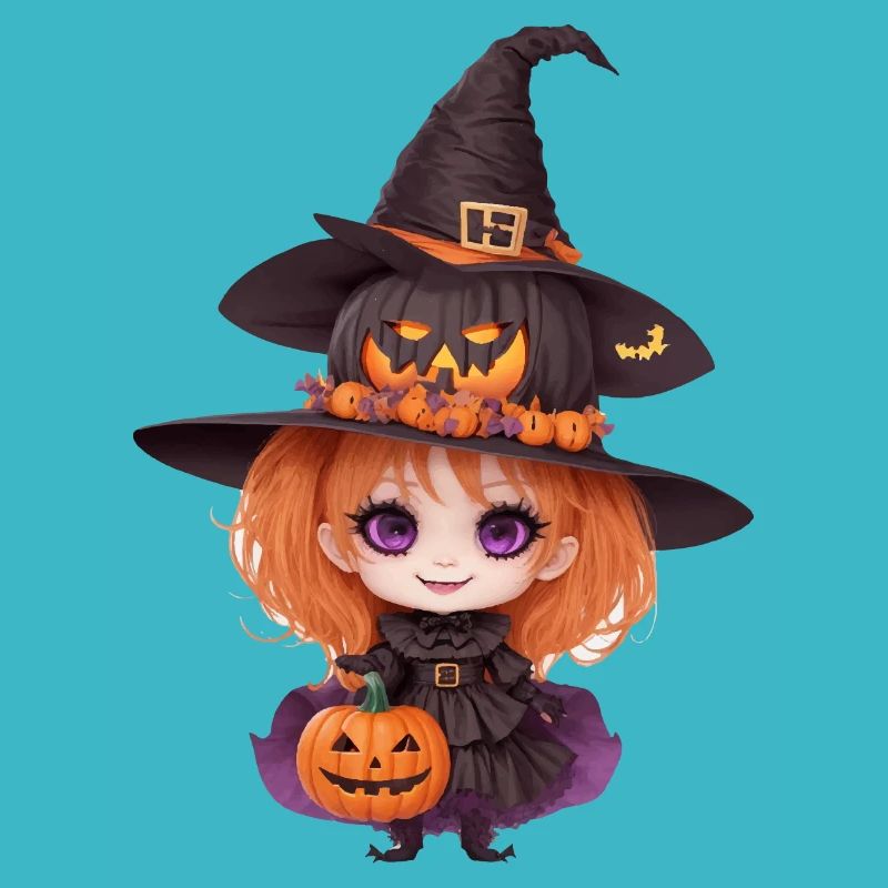 Helloween Pumpkin Witch