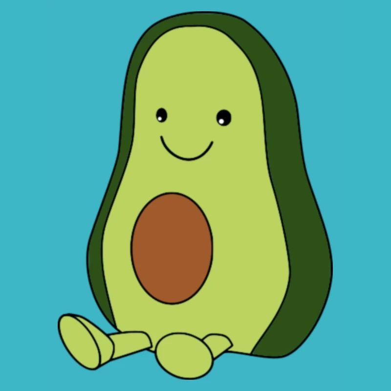 Comic Avocado Looking Left