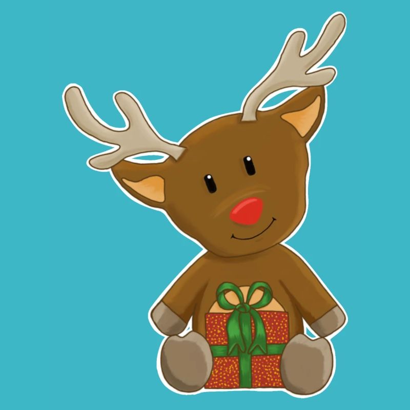Motif de Noël de renne mignon