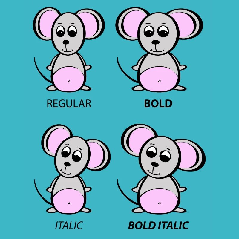 Graphic Designer Mouse - Typography Explanation