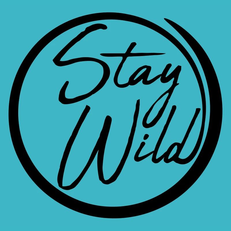 circle ring around wilderness design stay wild text logo