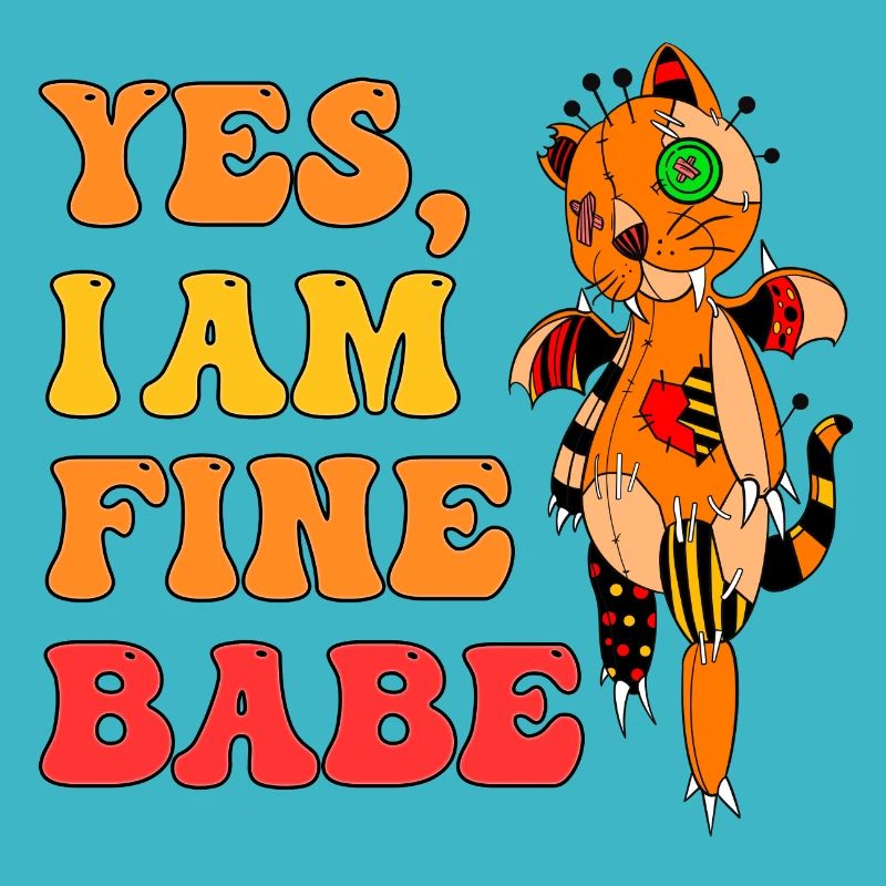 Yes Iam Fine Babe Vampir - Kätzchen Geschenk