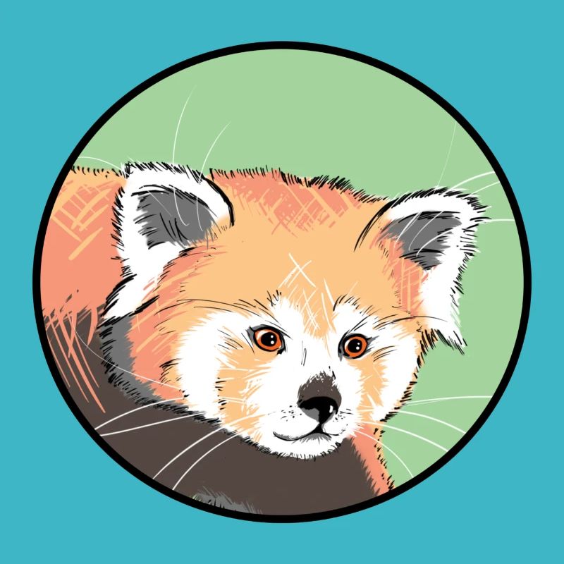 Roter Panda getragen