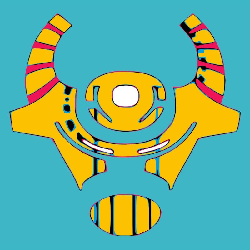 Stylized cow's head