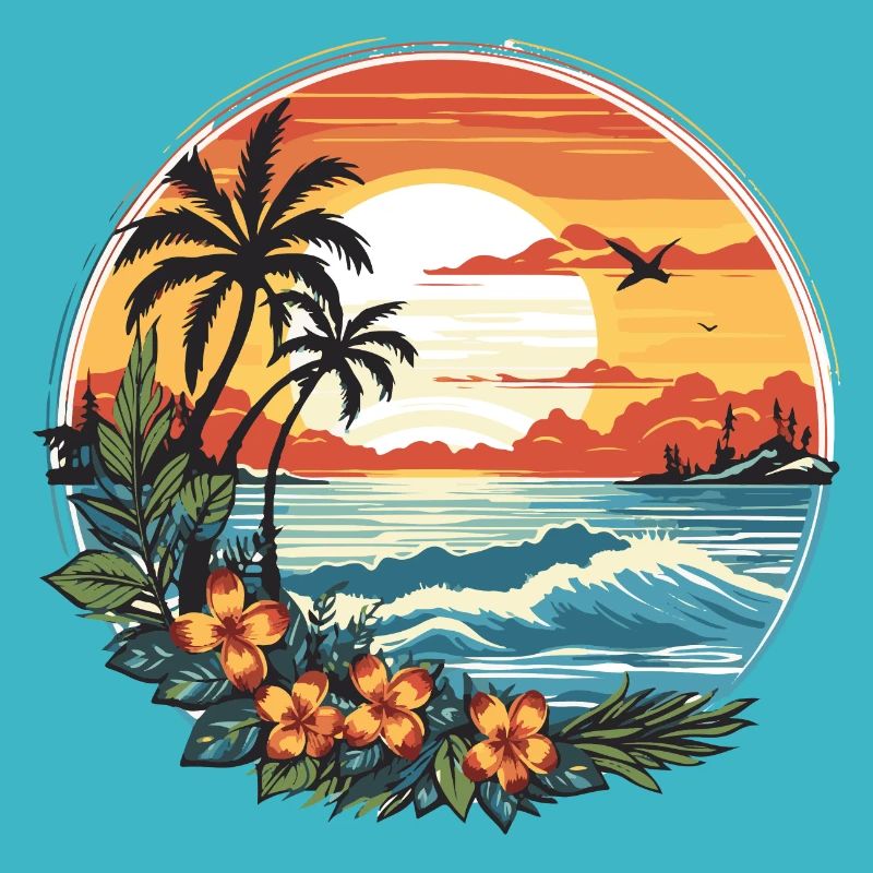 Comes Sun Beach 2023 Tropical Hello Summer