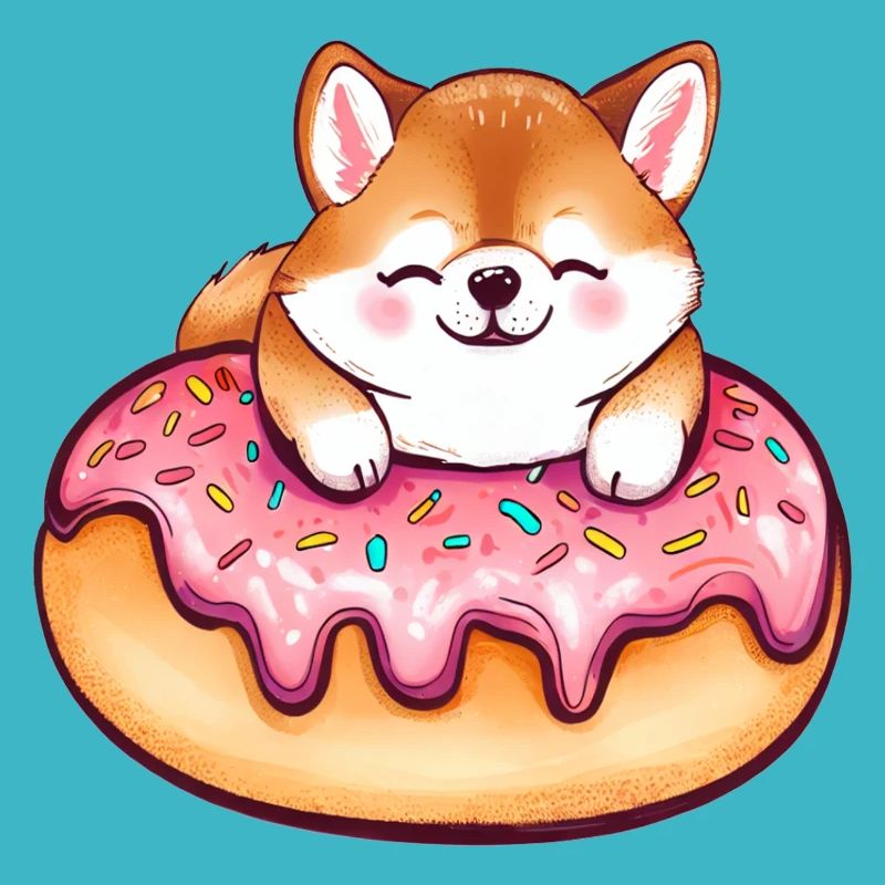 Le doux délice de beignets géant de Shiba Inu