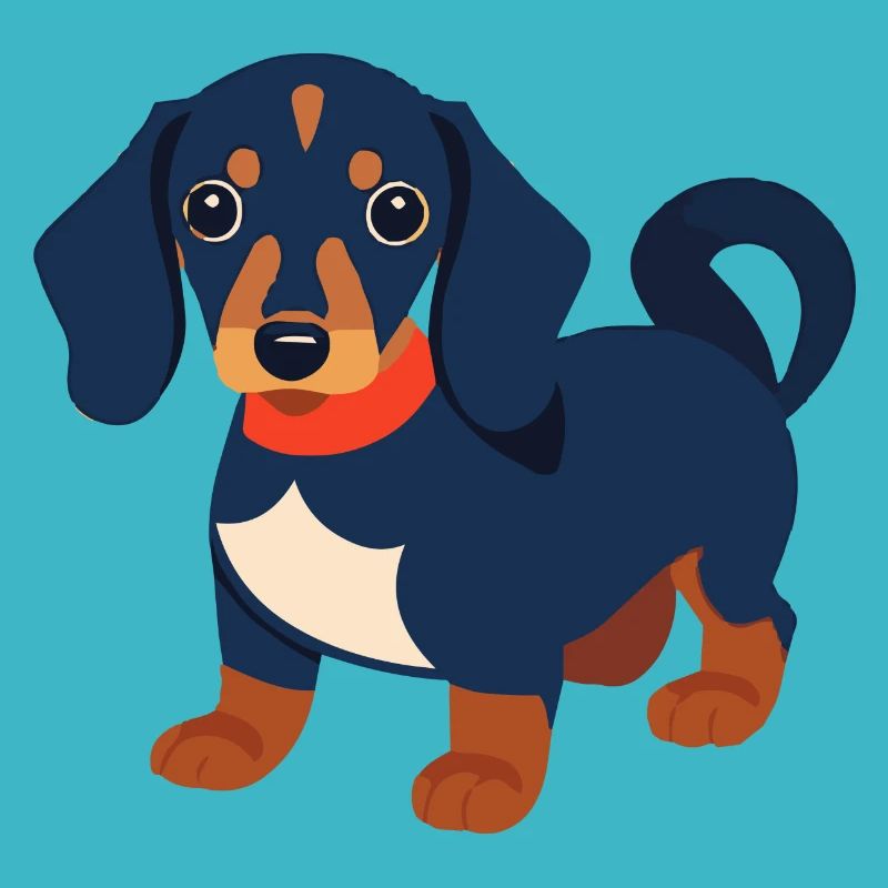 Dackel Welpe schwarz Dachshund