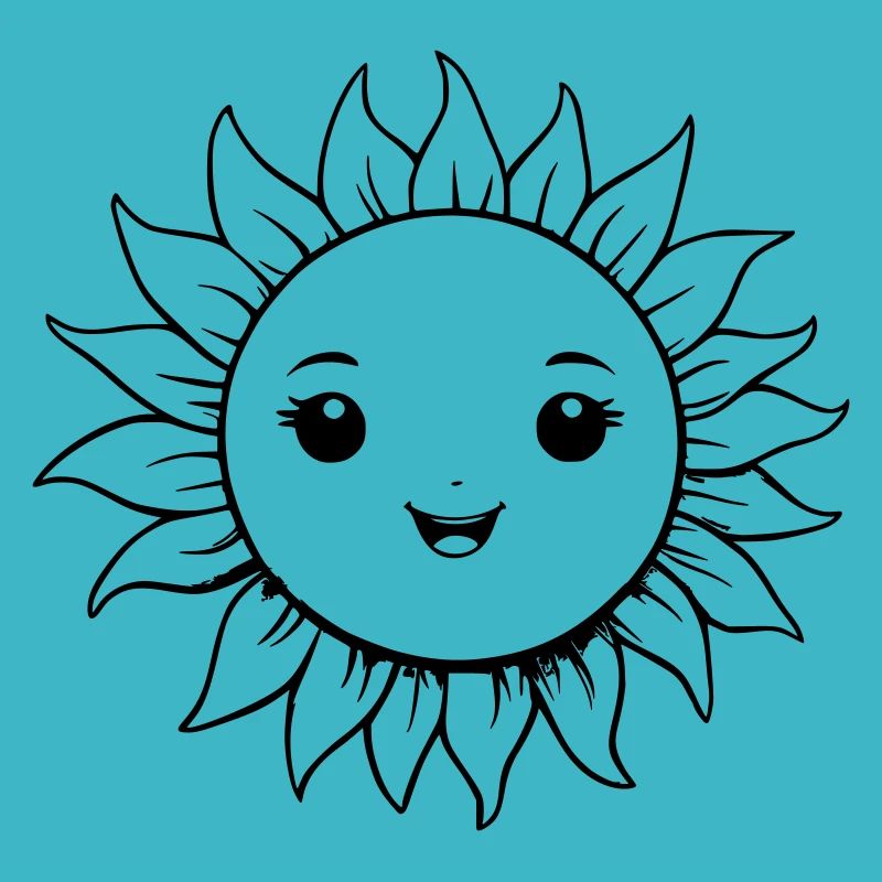 Soleil brillant comme illustration vectorielle