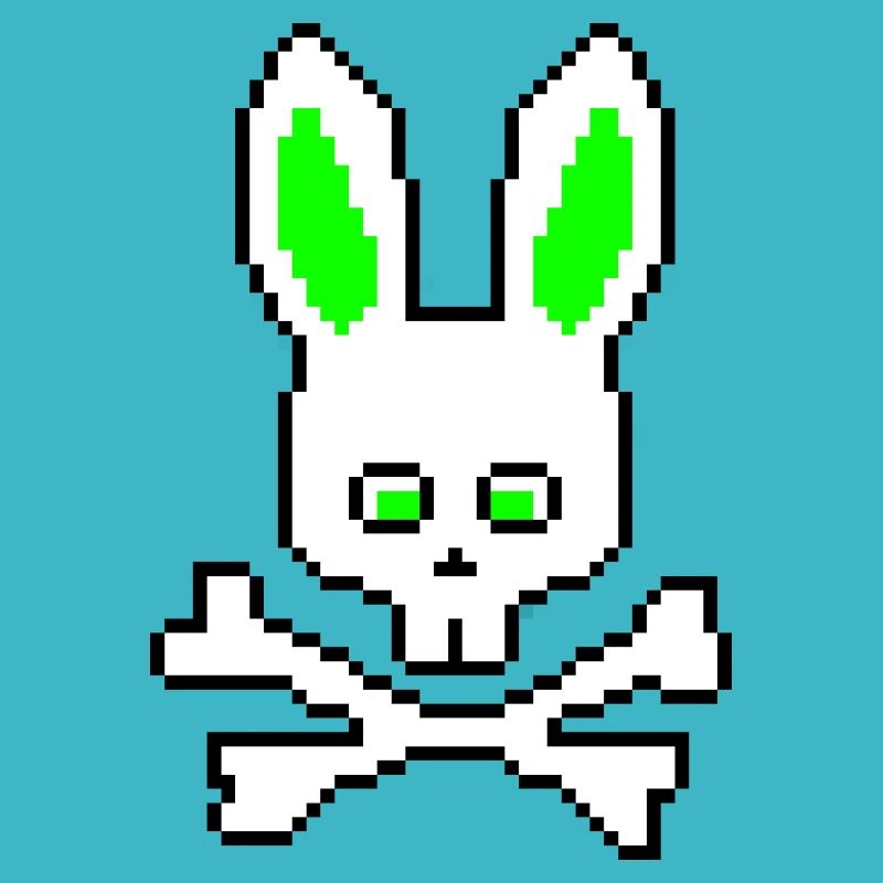 Crâne Lapin Vert