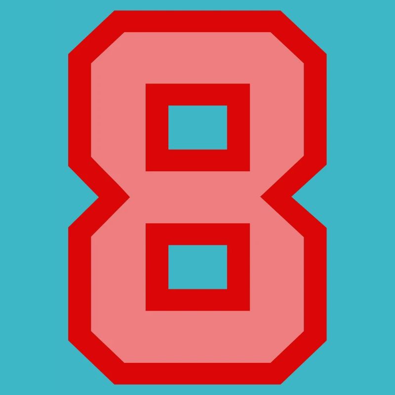 Cool Retro Retrostyle Jersey Number Back Number