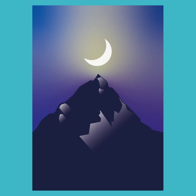 Mountains in the moonlight