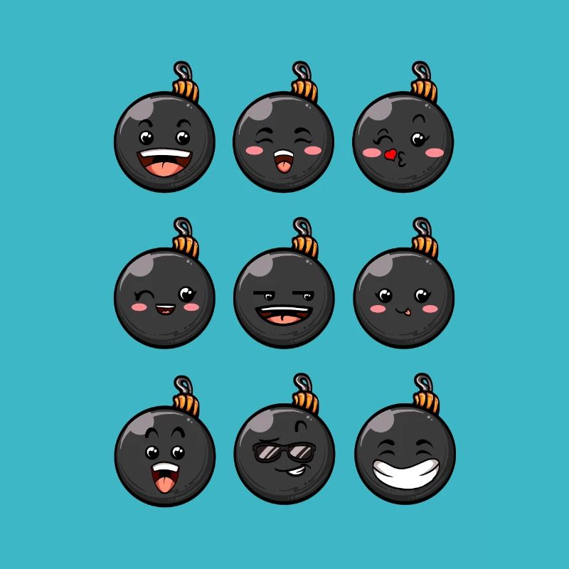 9 Weihnachtskugeln #9/10 Schwarz