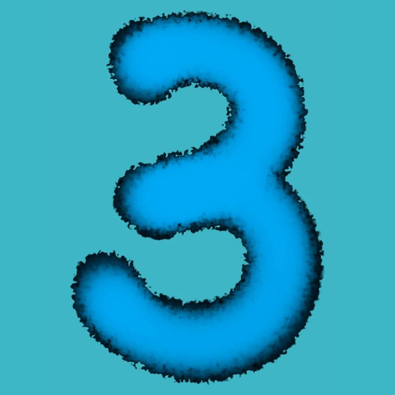 Numéro 3 (bleu)