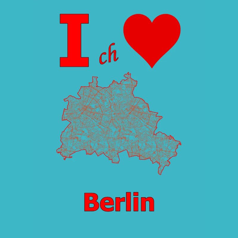 Ich liebe Berlin Stadtplan mit Straßen