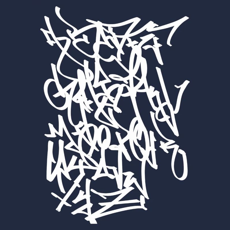 Alphabet 2 Graffiti Tag Handstyle white