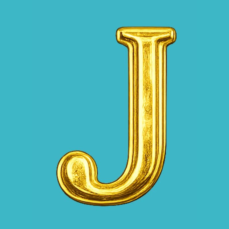 Goldenes J-Buchstabe