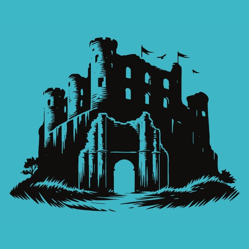 Mysterious ruins, past for explorers