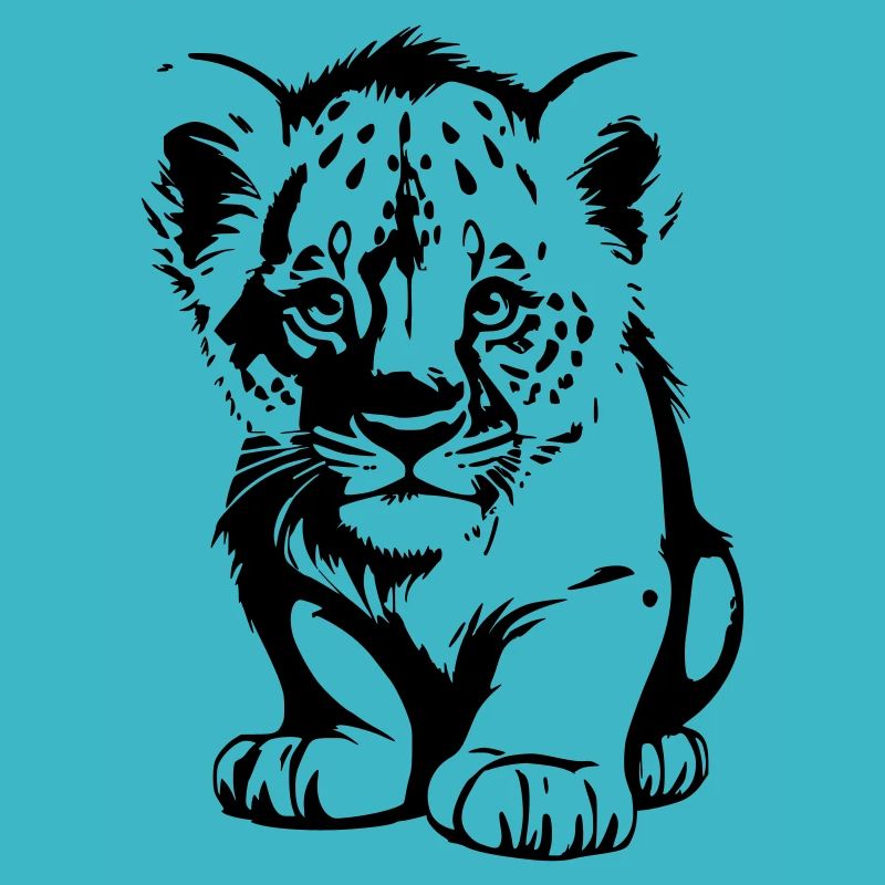 mignon bébé lion comme illustration vectorielle