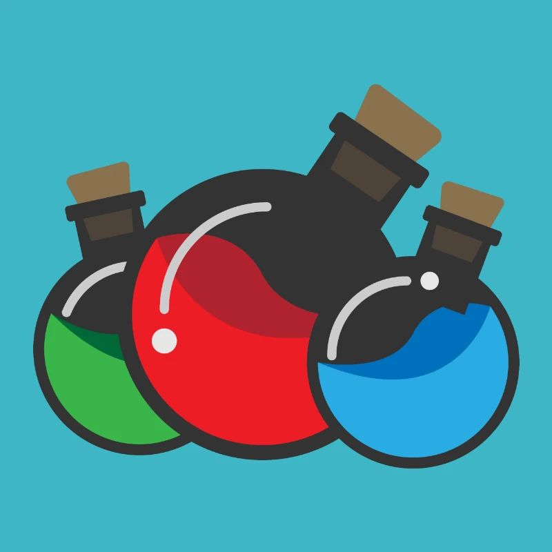 Flat Design - Chemie Experiment - Geschenkidee