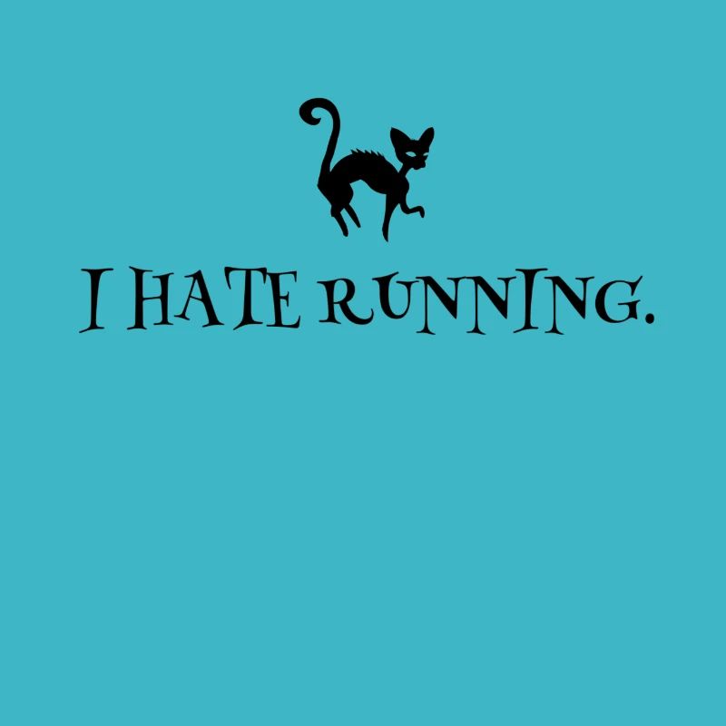 I hate running saying running marathon shirt black